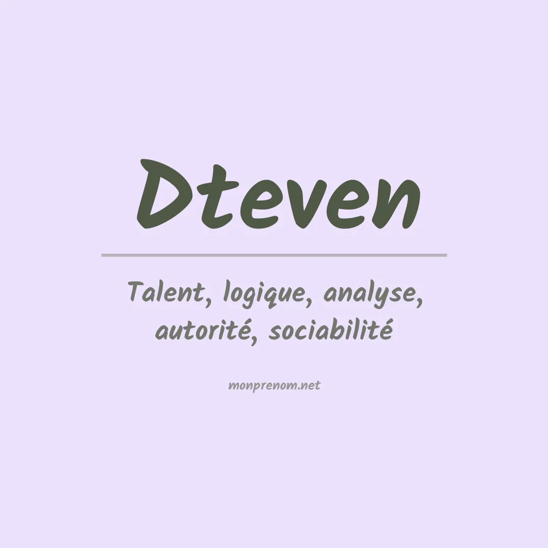 Signification du prénom Dteven