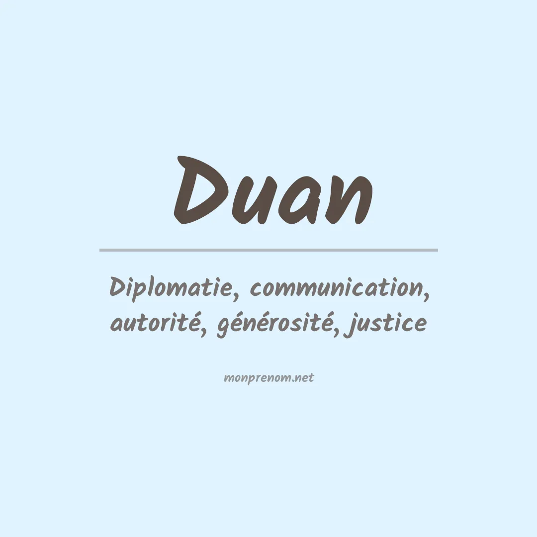 Prénom Duan