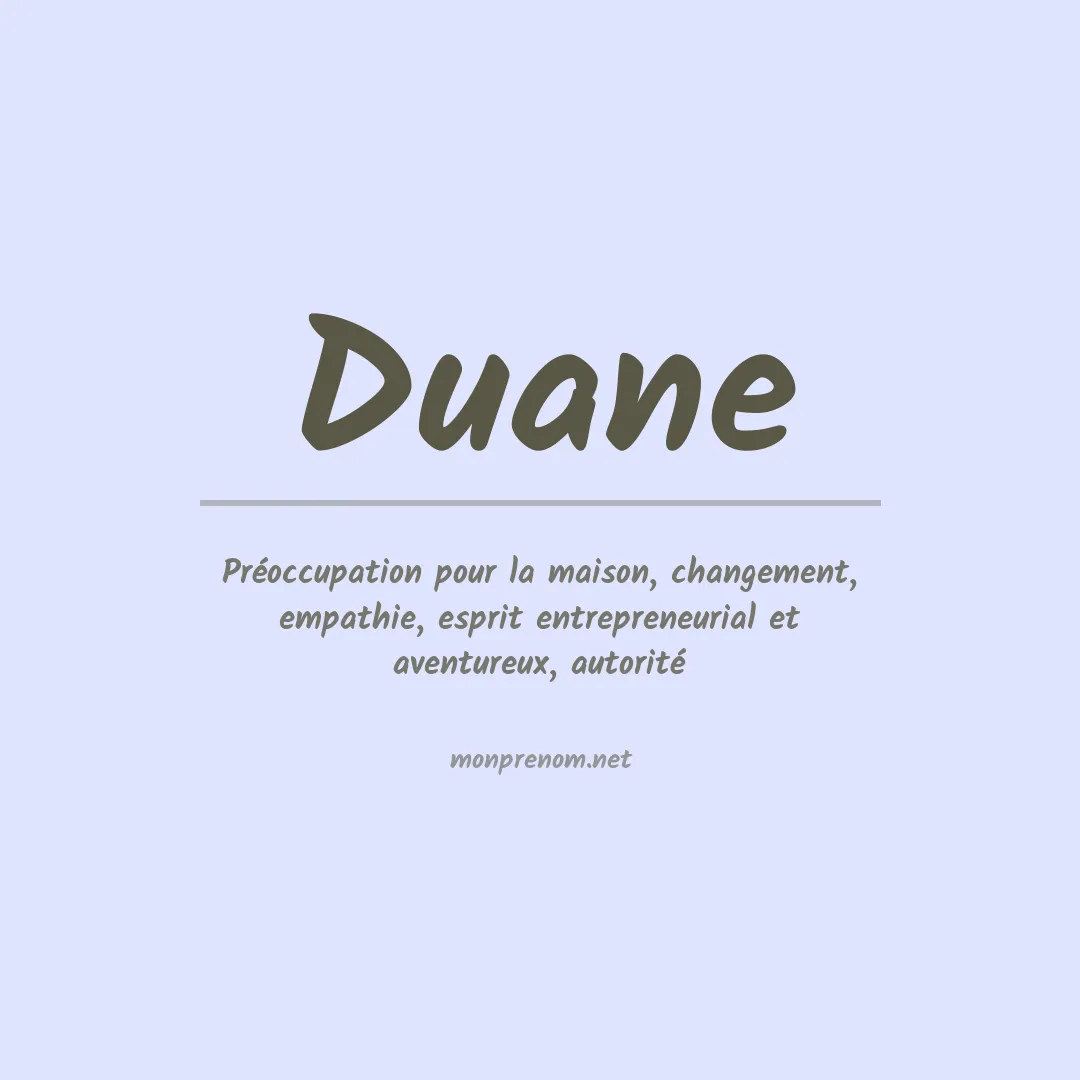 Prénom Duane
