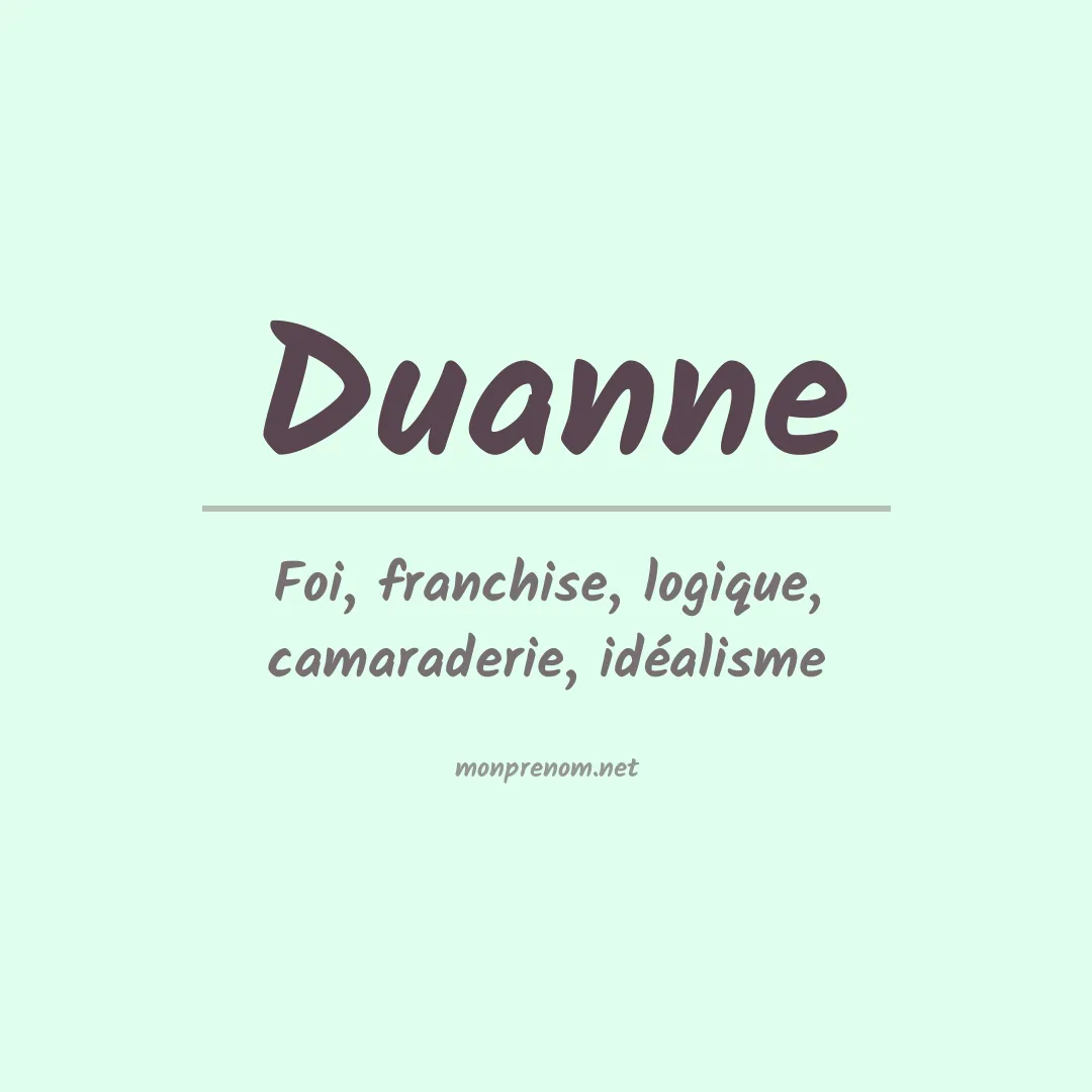 Prénom Duanne