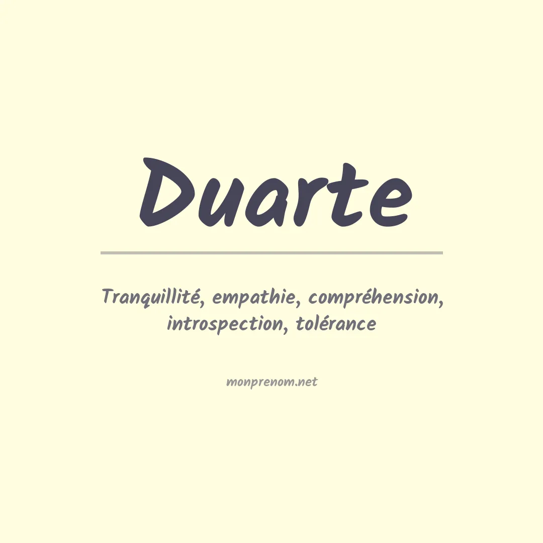 Prénom Duarte