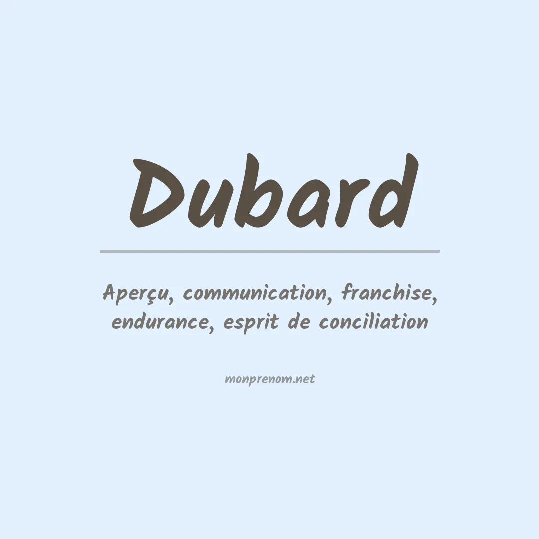 Prénom Dubard