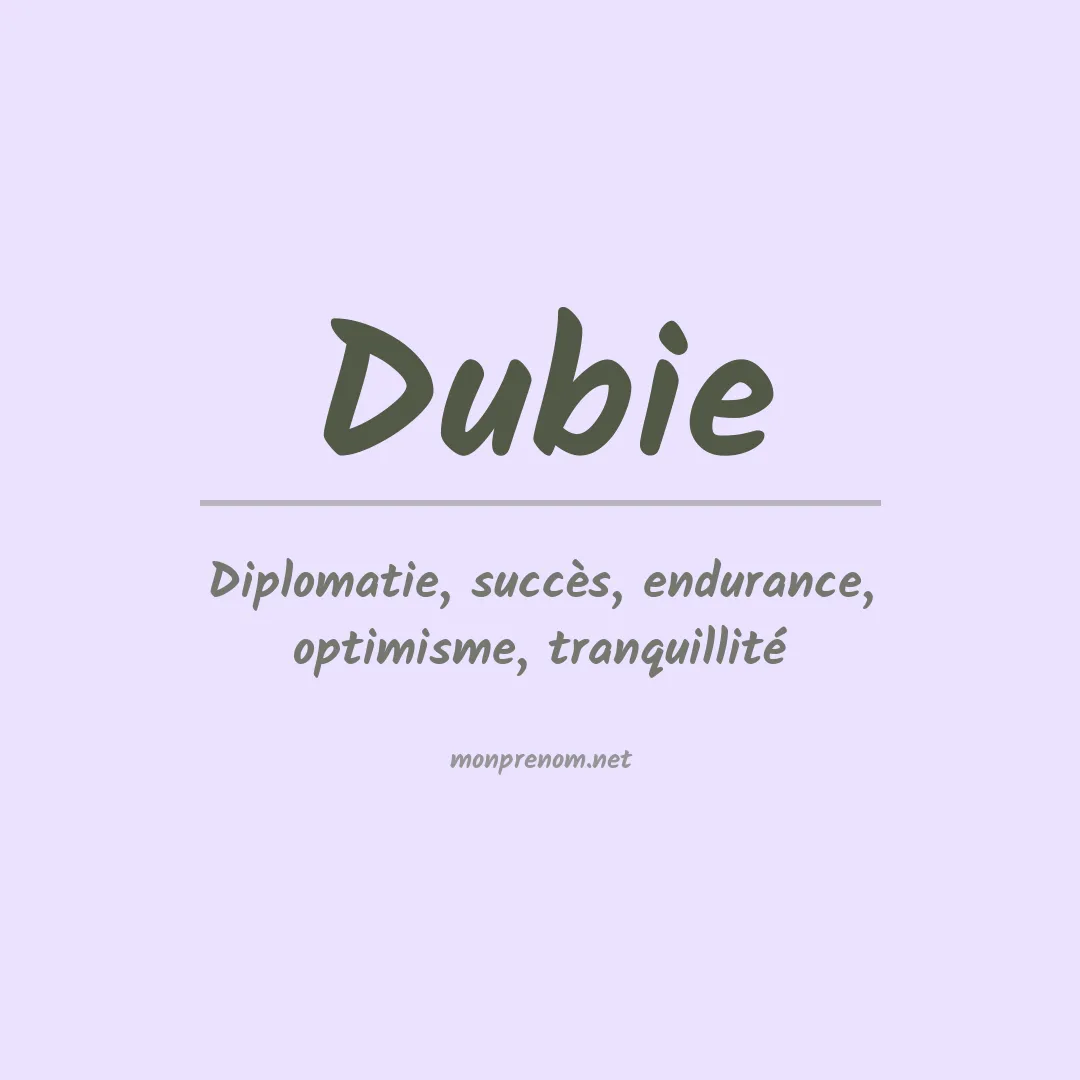 Prénom Dubie