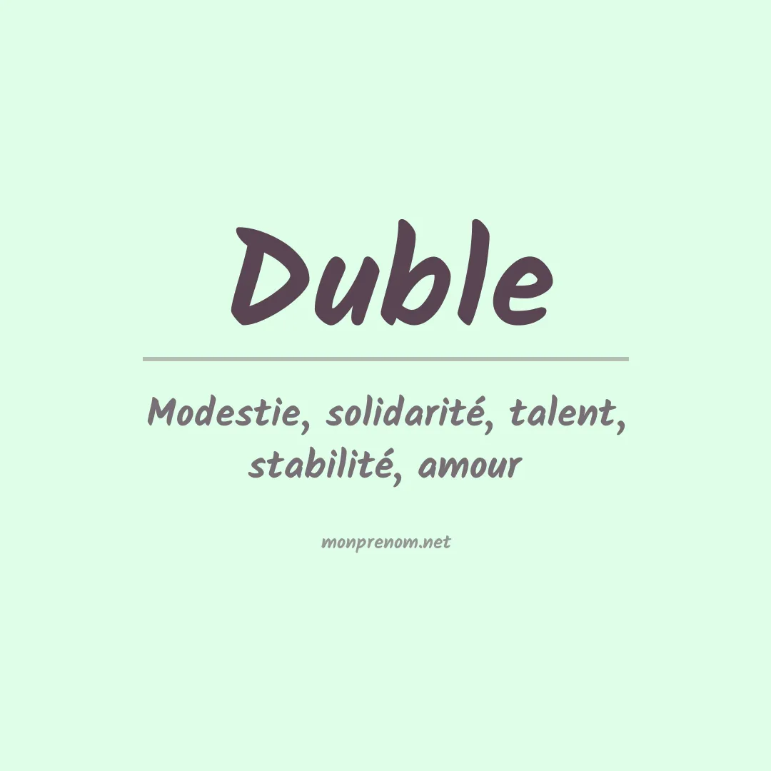 Prénom Duble