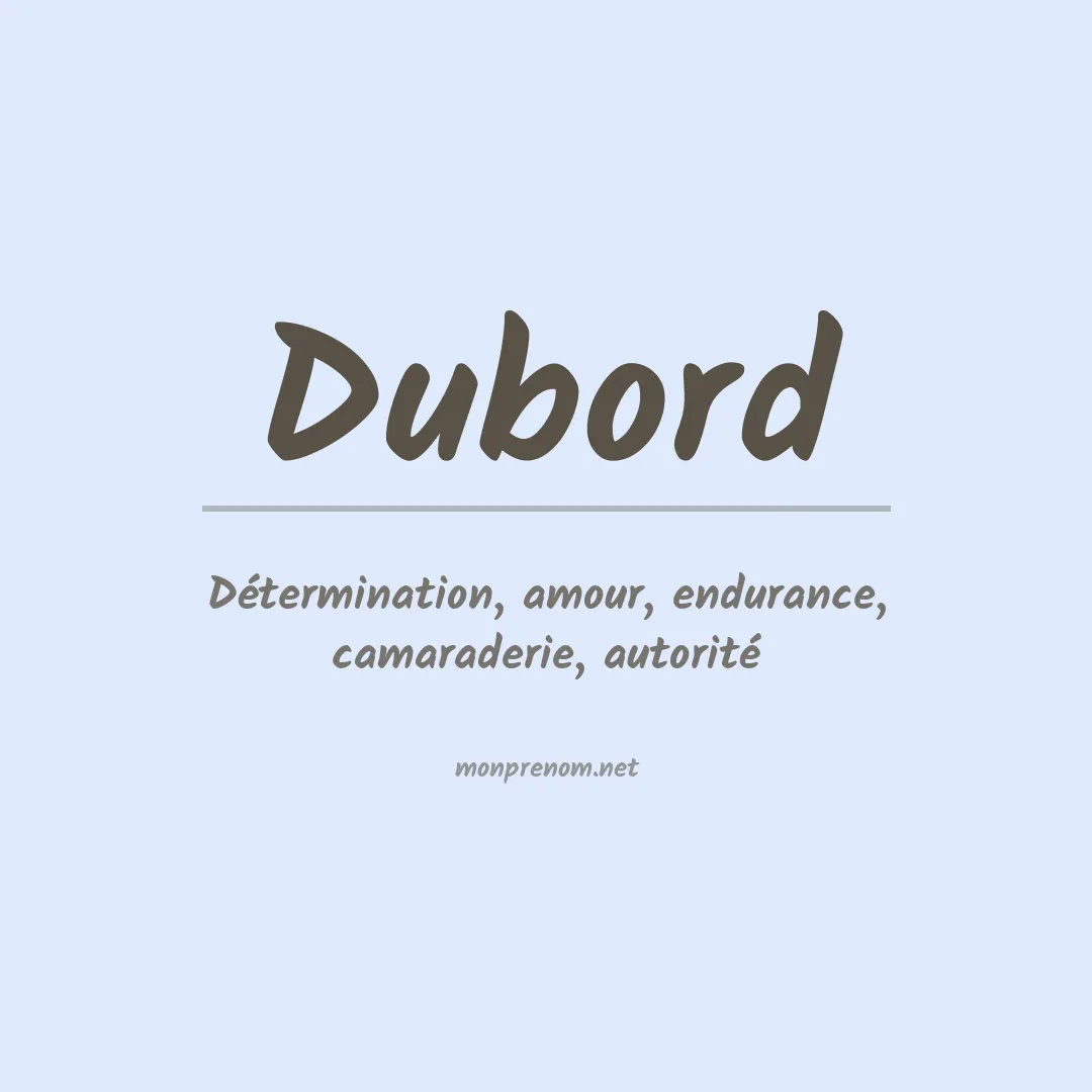 Prénom Dubord