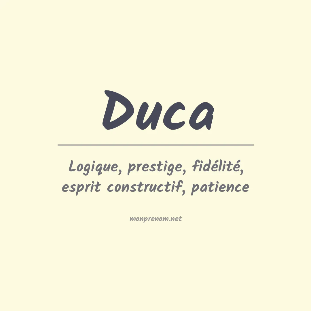 Prénom Duca