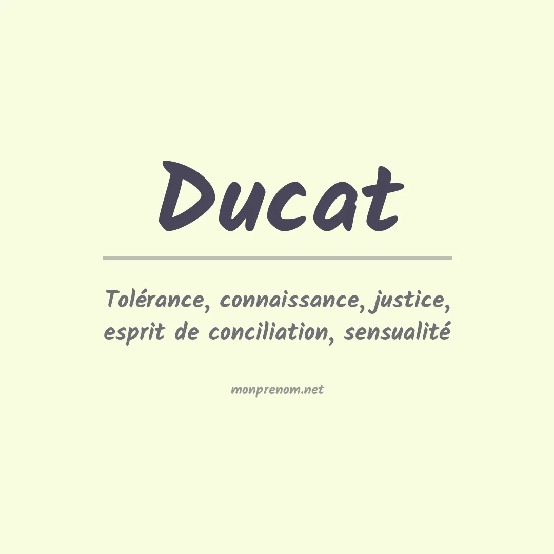 Prénom Ducat