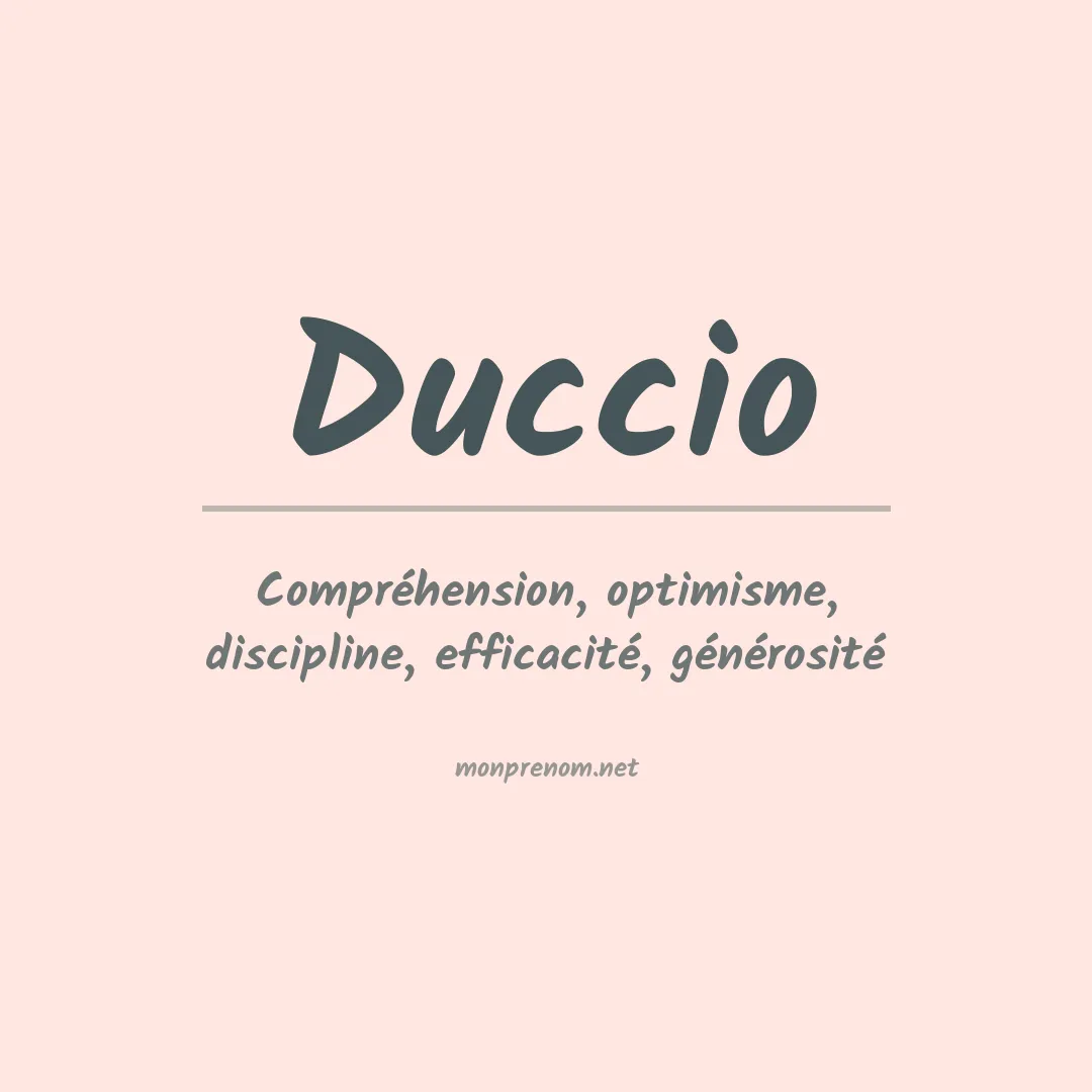 Signification du prénom Duccio