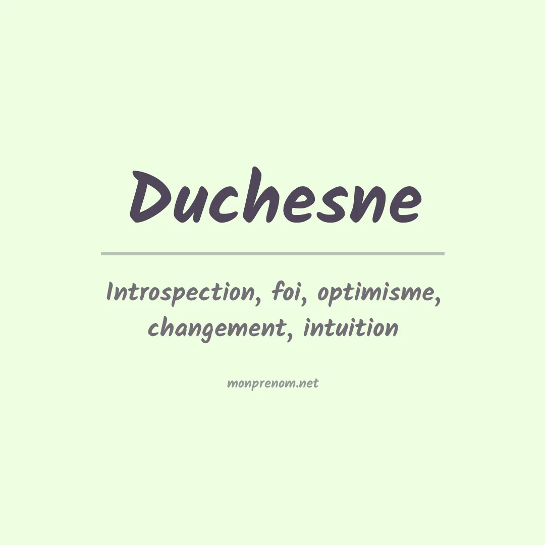 Prénom Duchesne