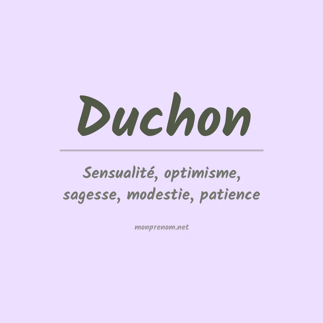 Prénom Duchon