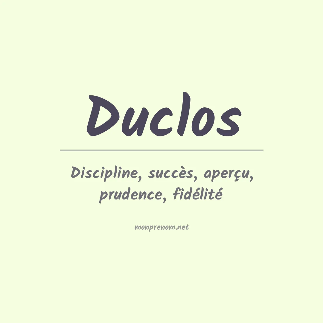 Prénom Duclos