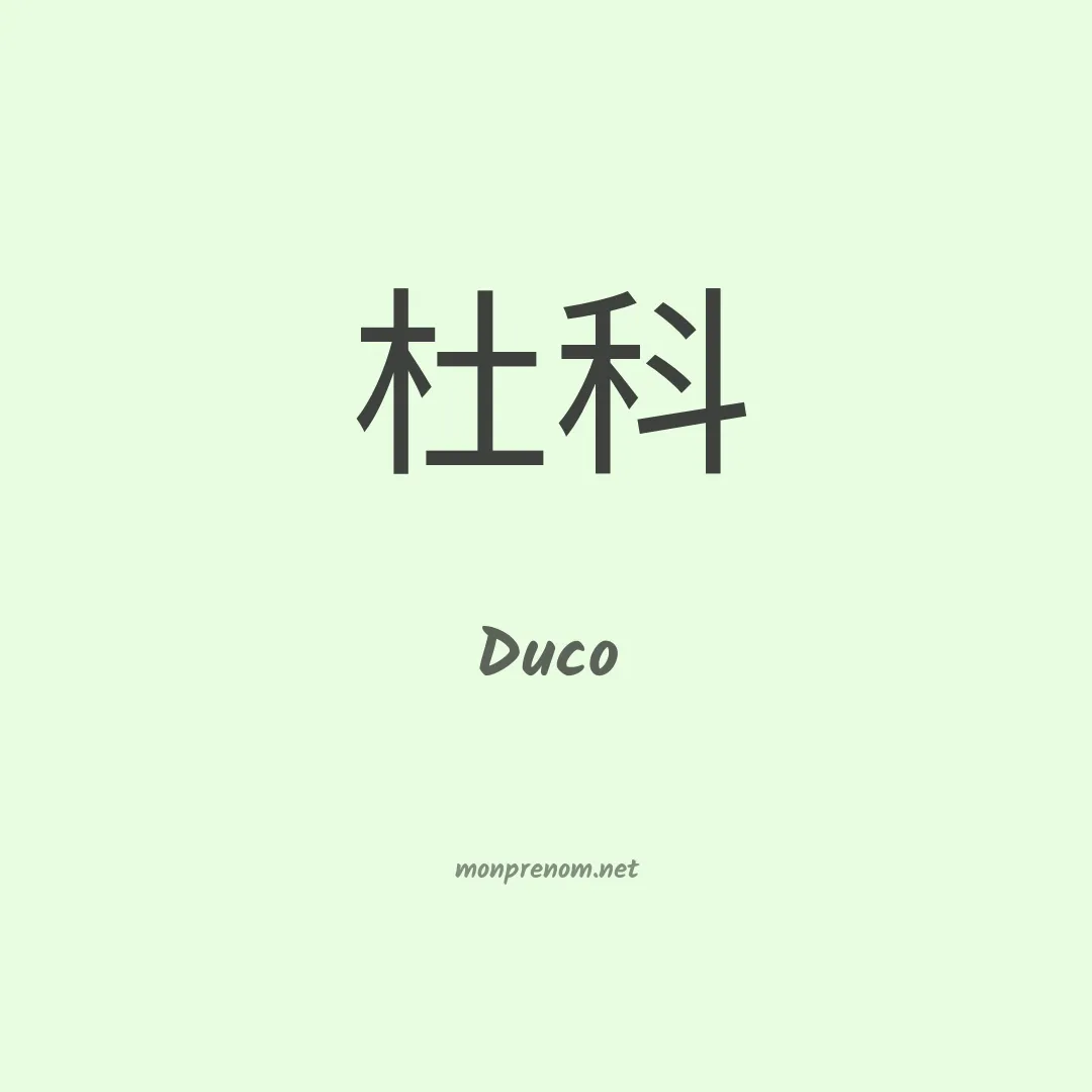 Duco en chinois