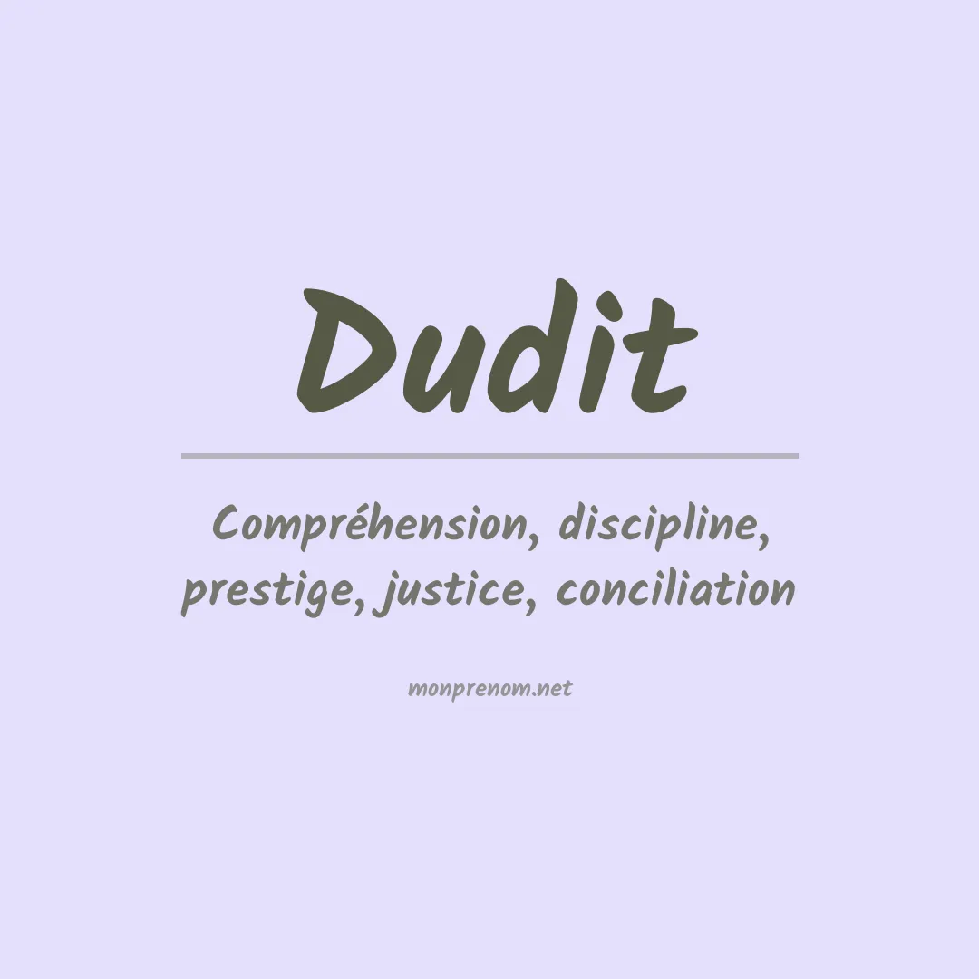 Signification du prénom Dudit