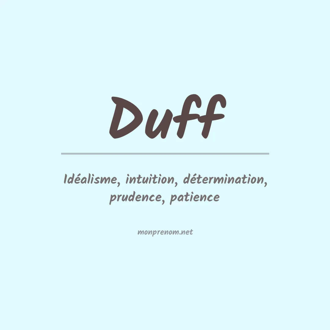 Prénom Duff