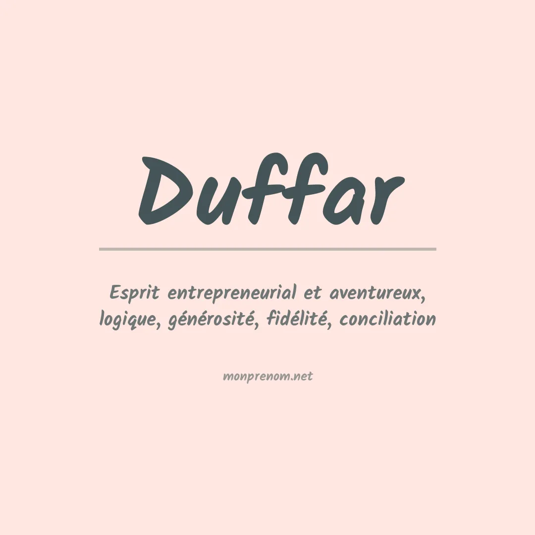 Signification du prénom Duffar