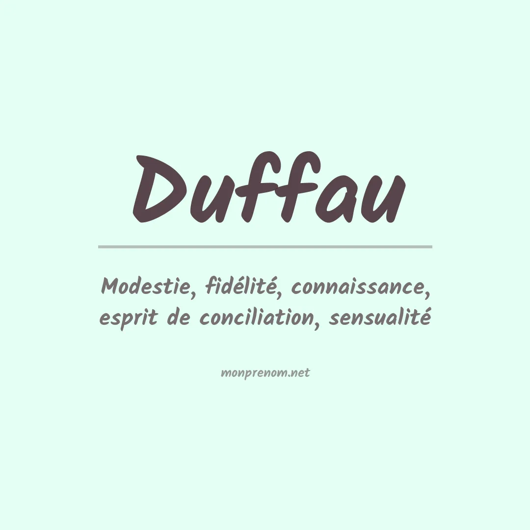 Signification du prénom Duffau