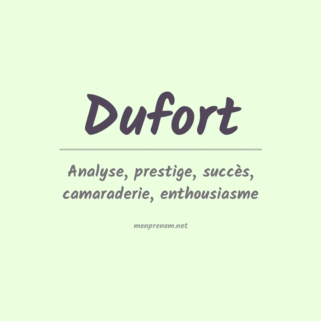Prénom Dufort