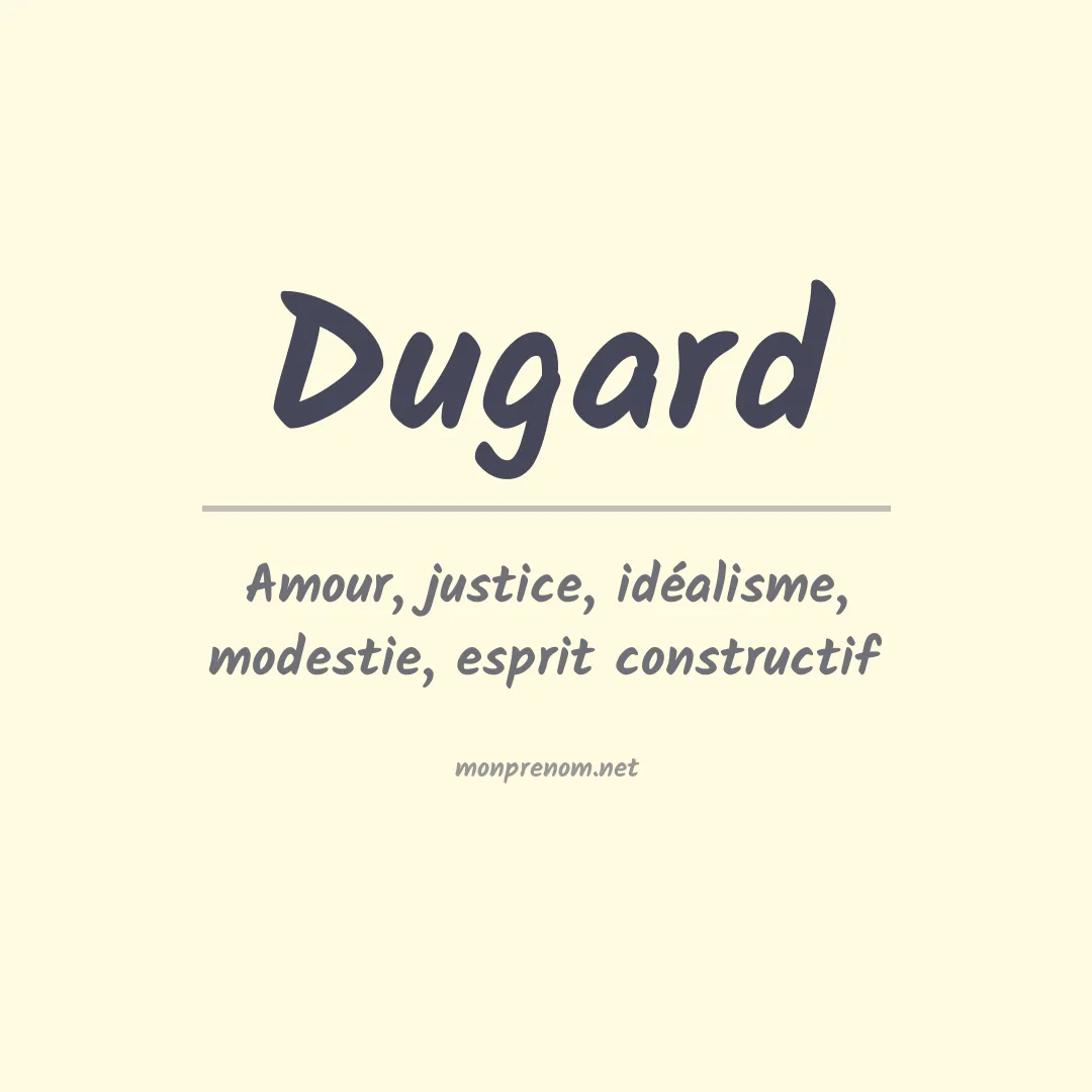 Prénom Dugard