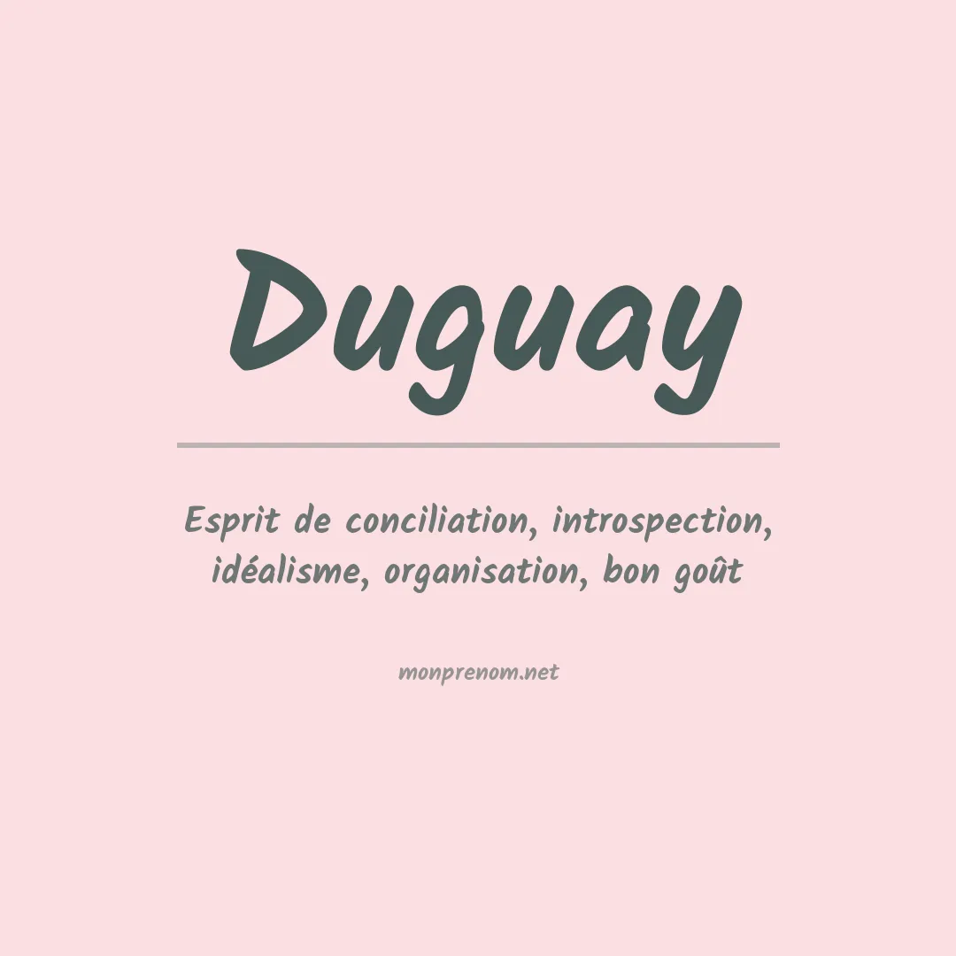 Prénom Duguay