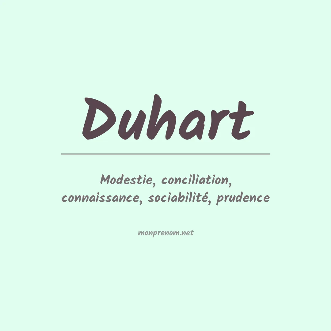 Prénom Duhart