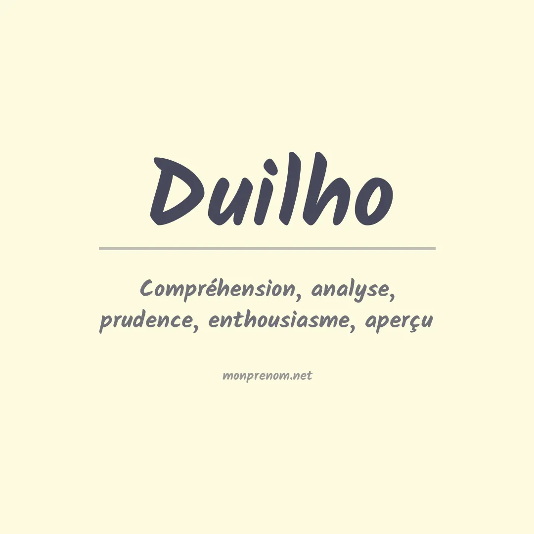 Prénom Duilho