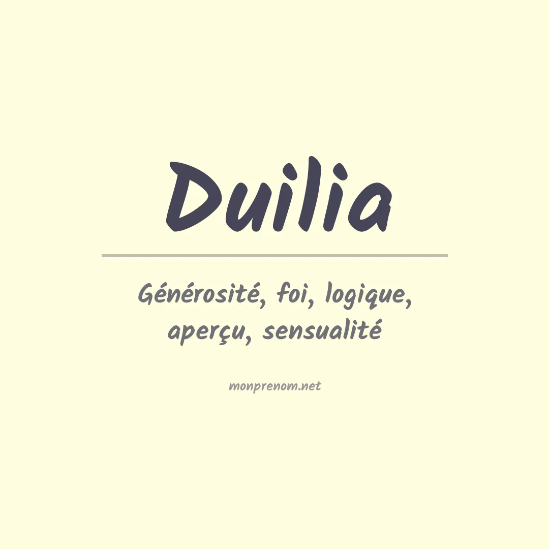 Prénom Duilia