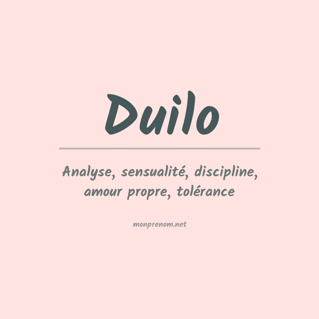 Prénom Duilo