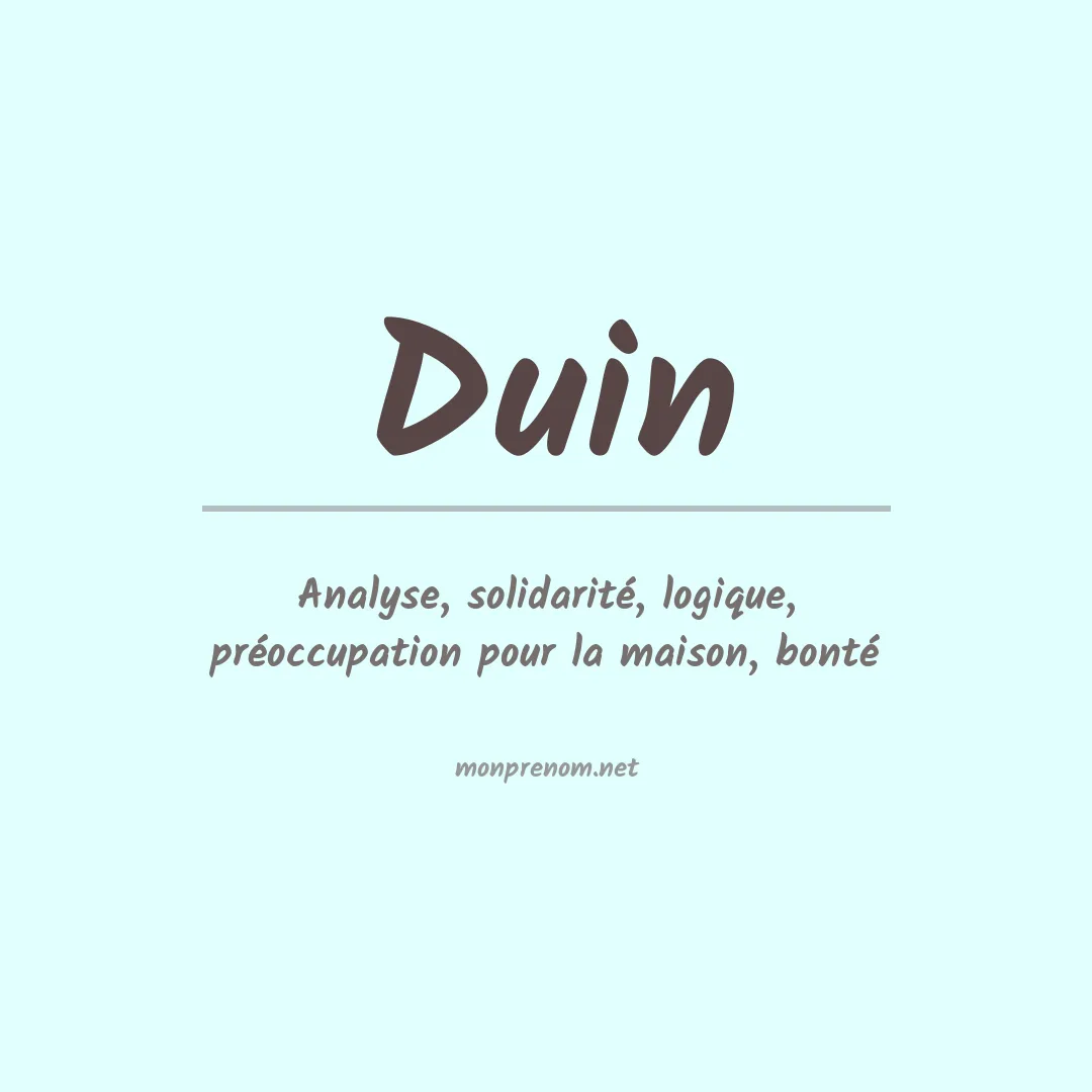 Prénom Duin