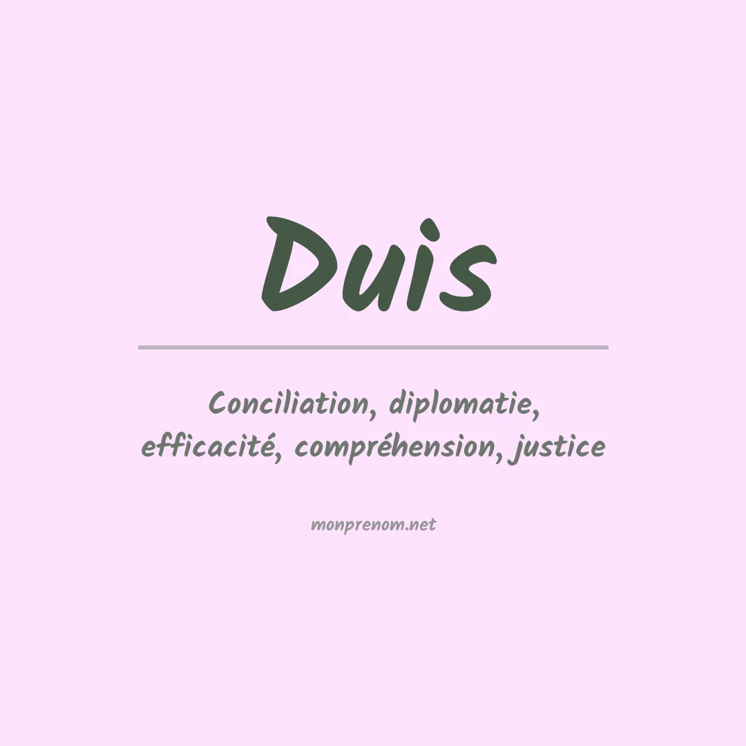 Prénom Duis