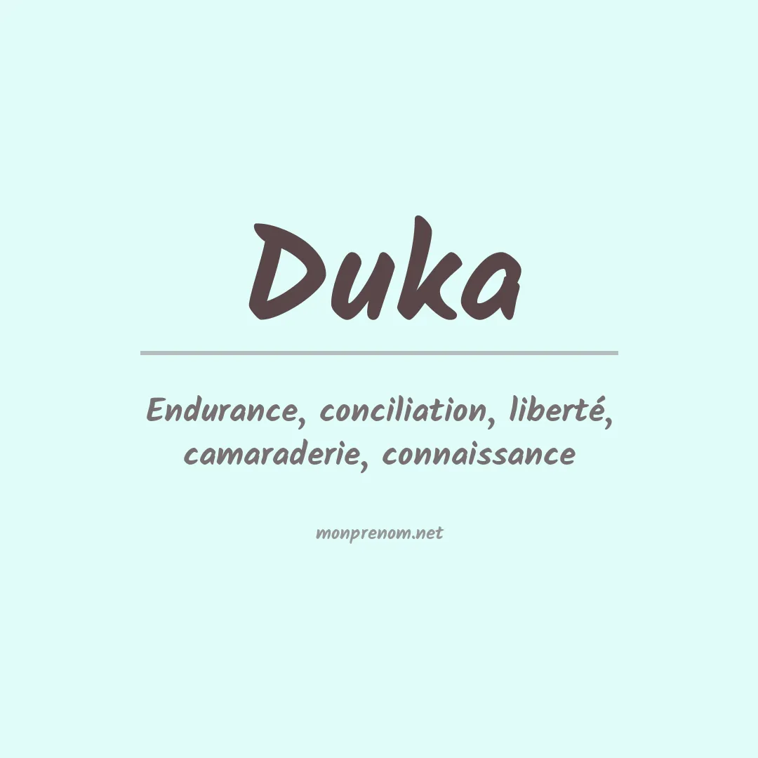 Signification du prénom Duka