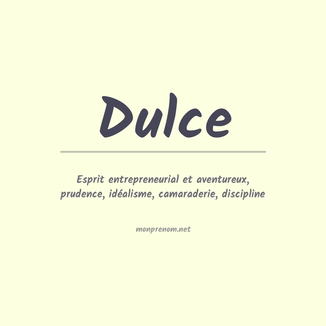 Prénom Dulce