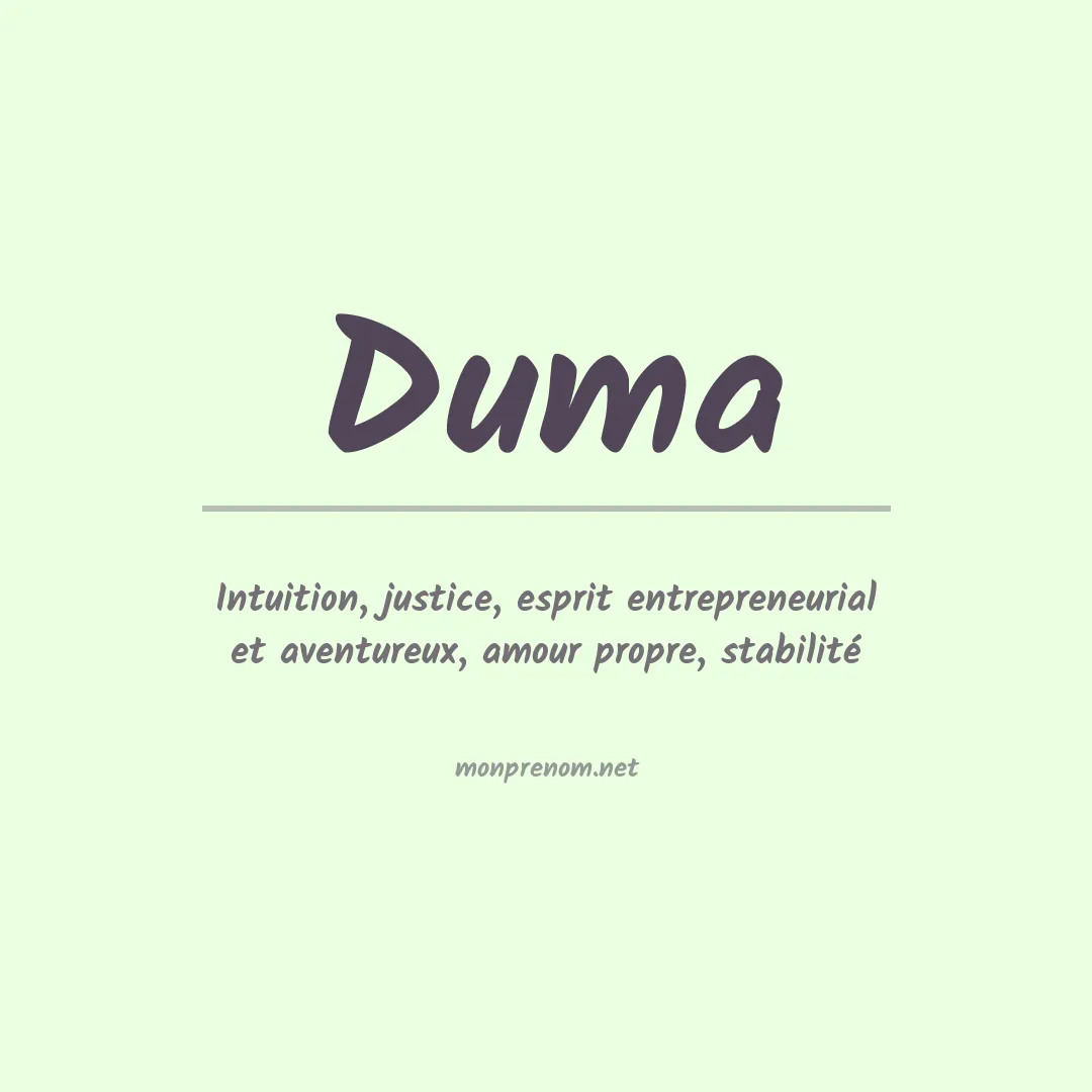 Prénom Duma