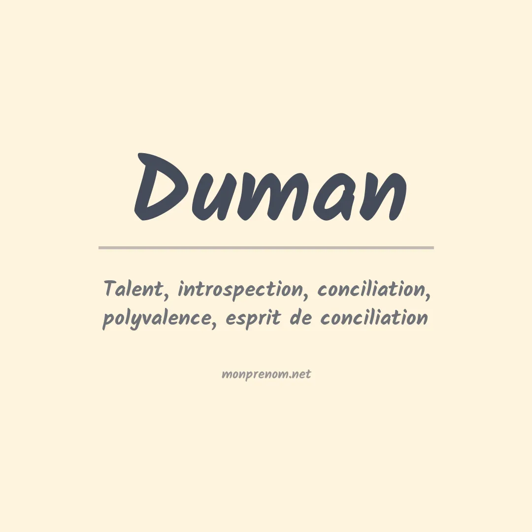 Prénom Duman