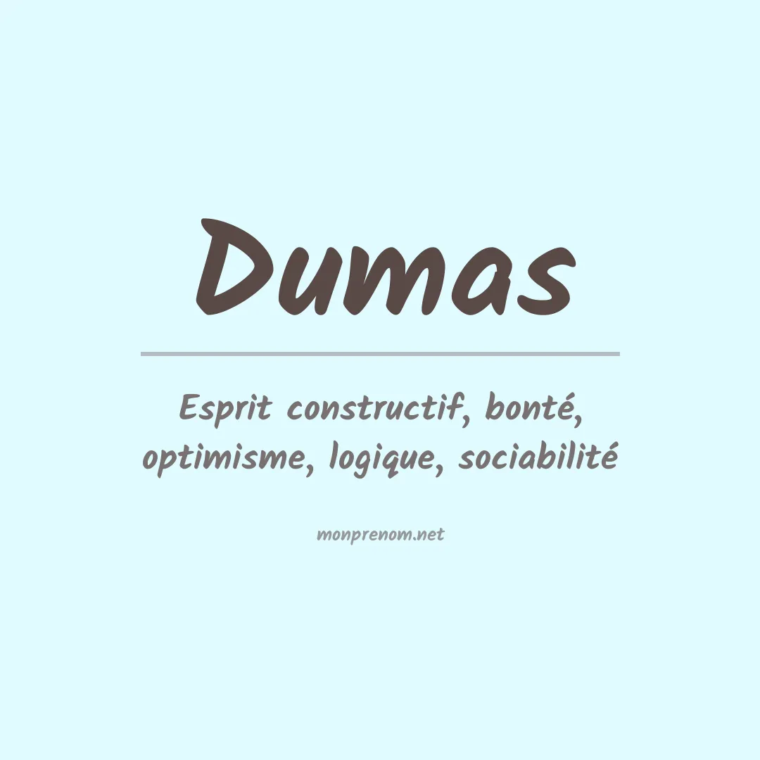 Prénom Dumas
