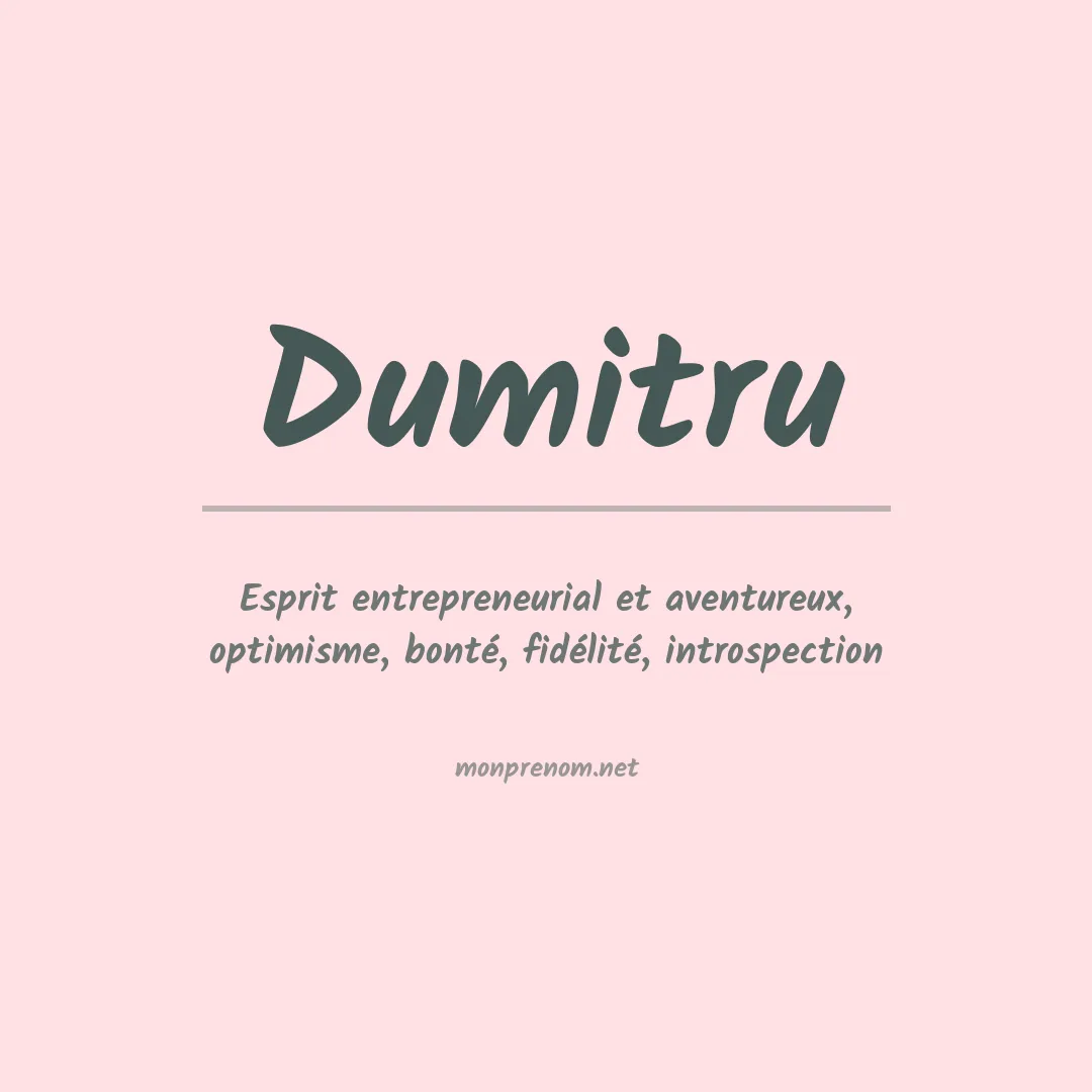 Prénom Dumitru
