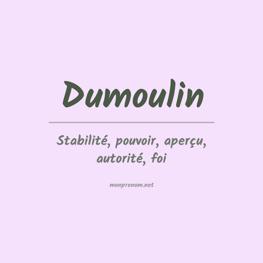 Prénom Dumoulin