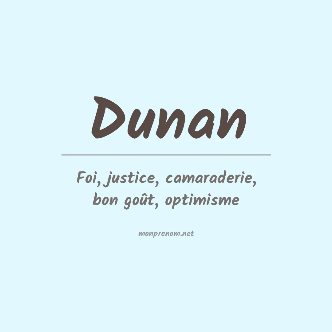Signification du prénom Dunan