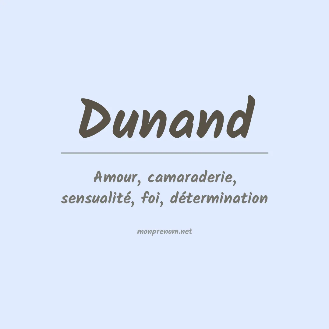Prénom Dunand