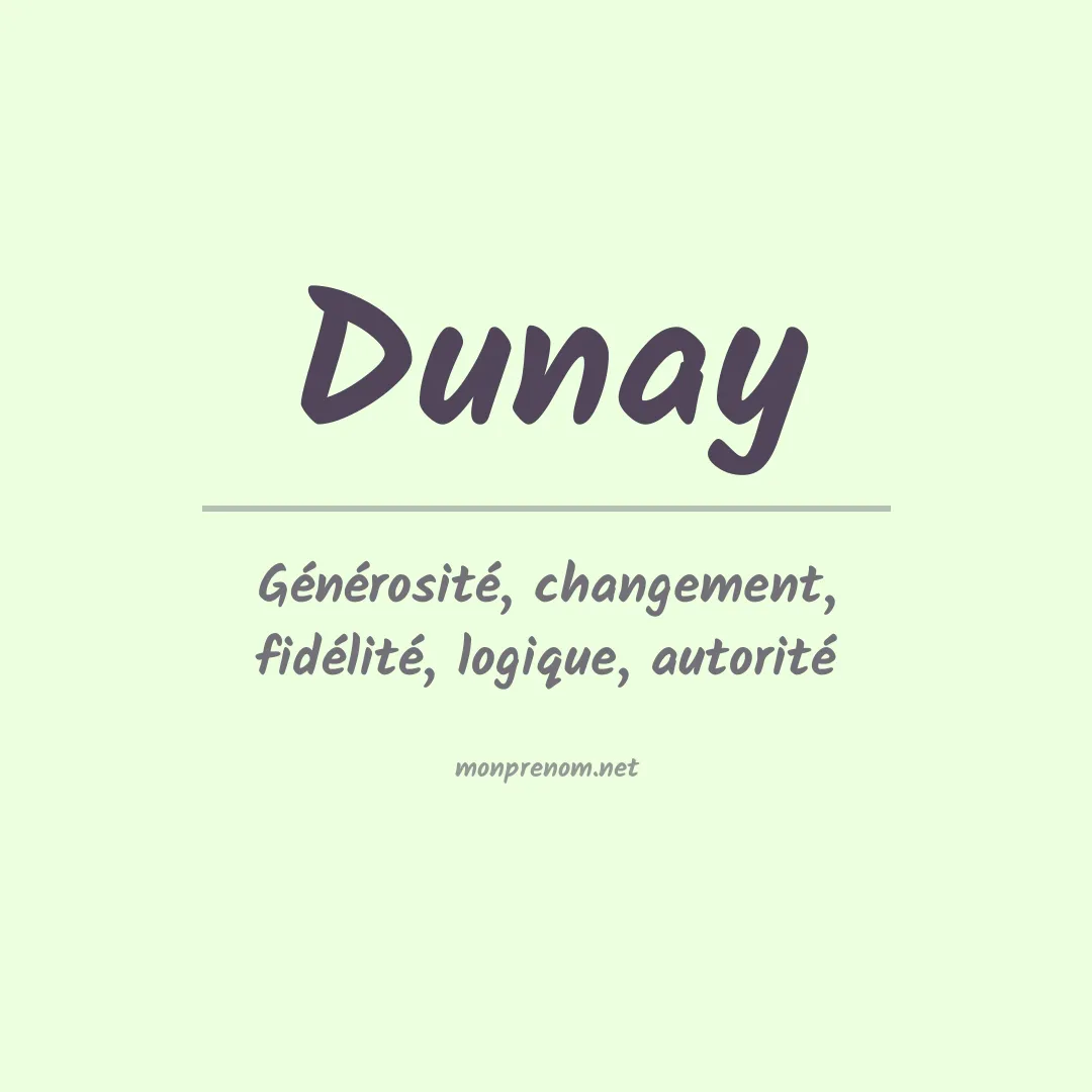 Prénom Dunay