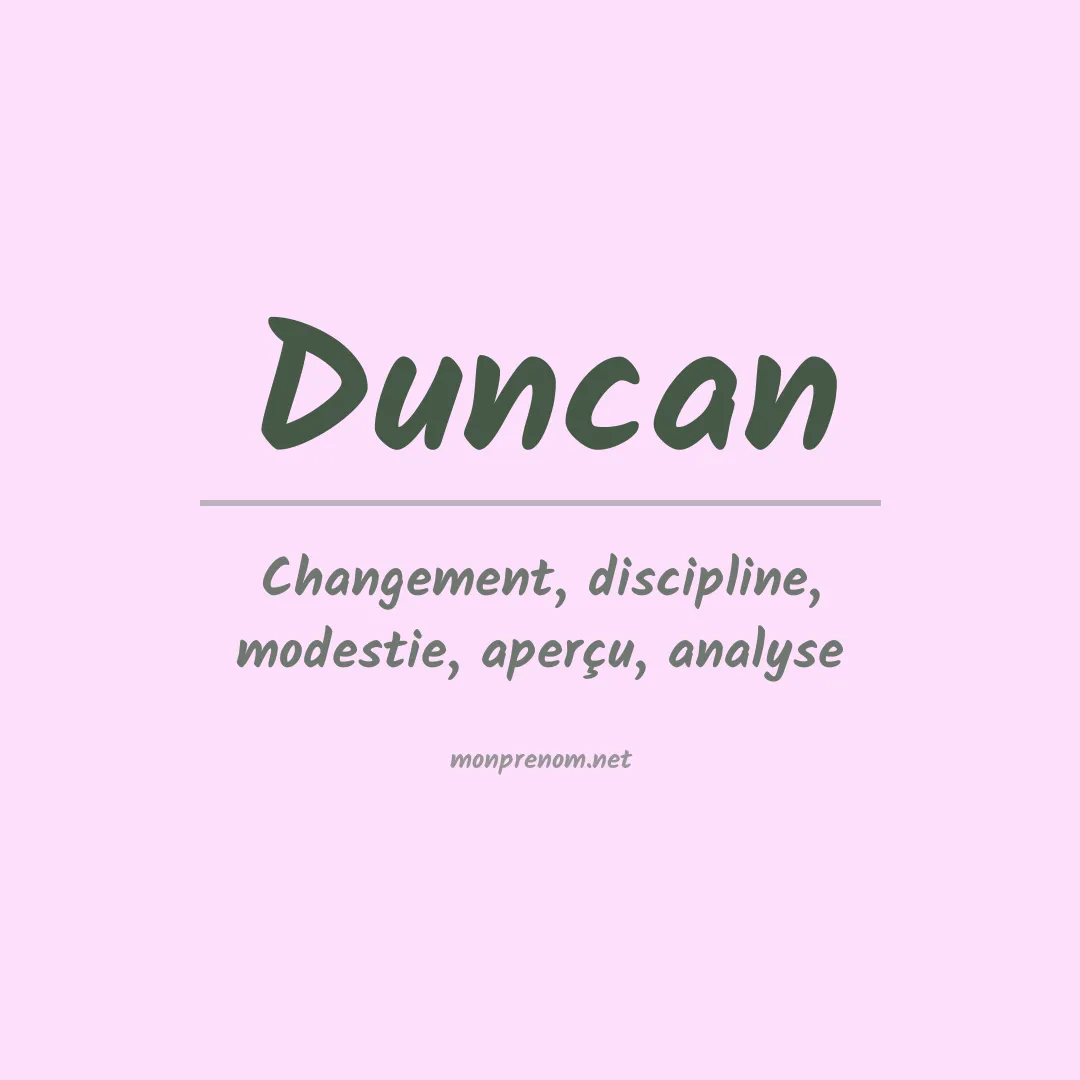 Prénom Duncan