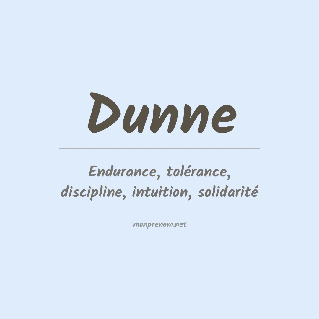 Prénom Dunne