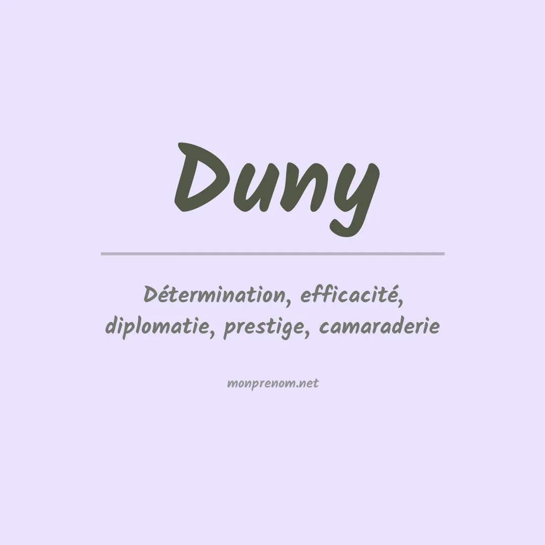 Signification du prénom Duny