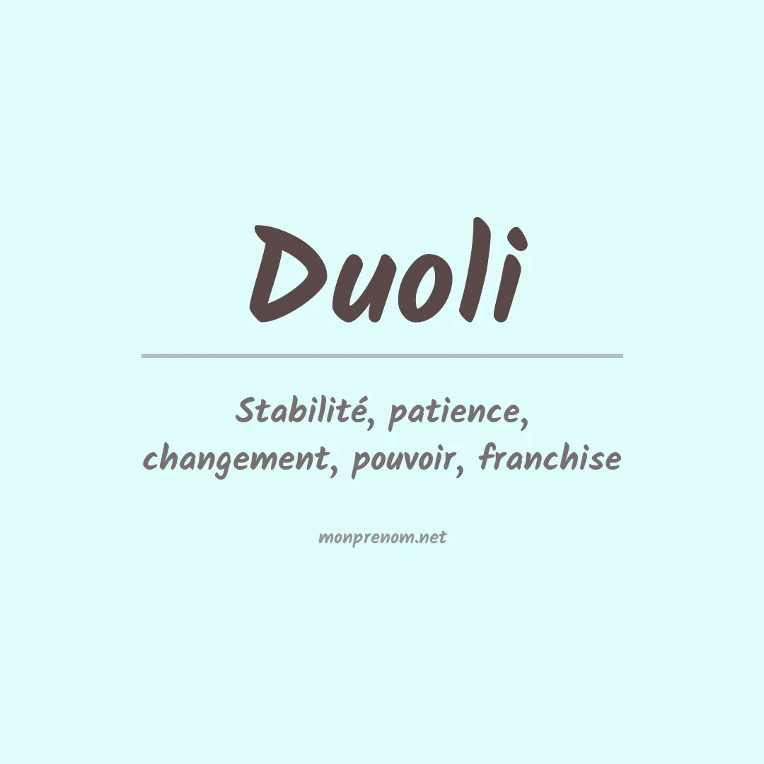Signification du prénom Duoli