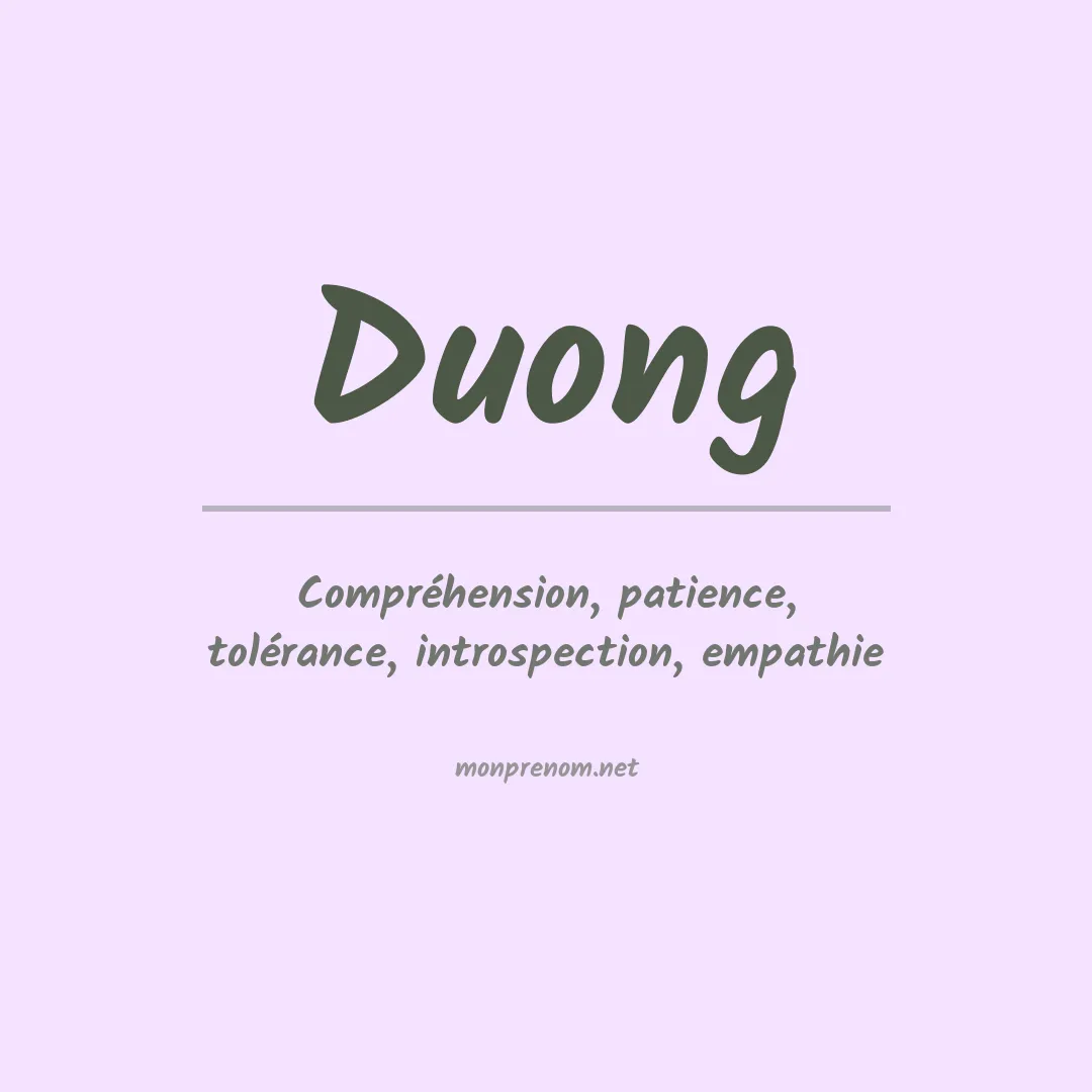 Prénom Duong