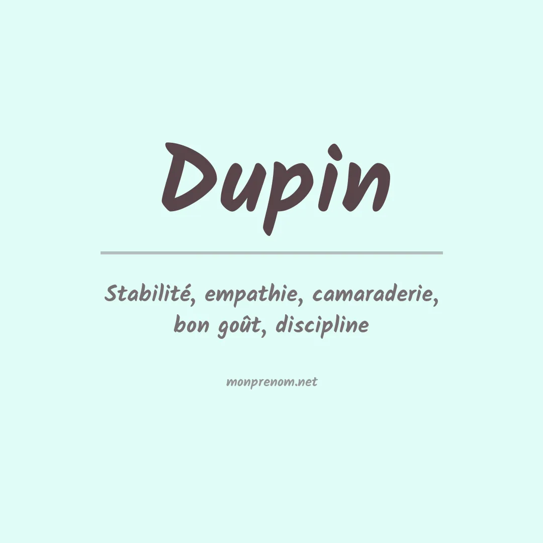 Prénom Dupin