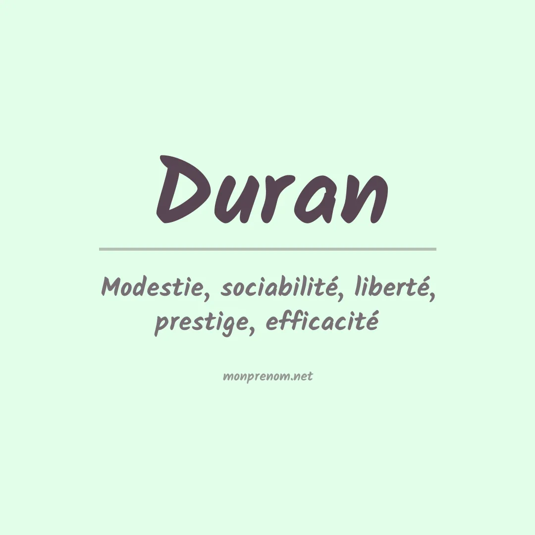 Prénom Duran