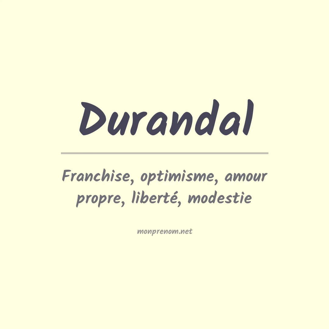 Signification du prénom Durandal