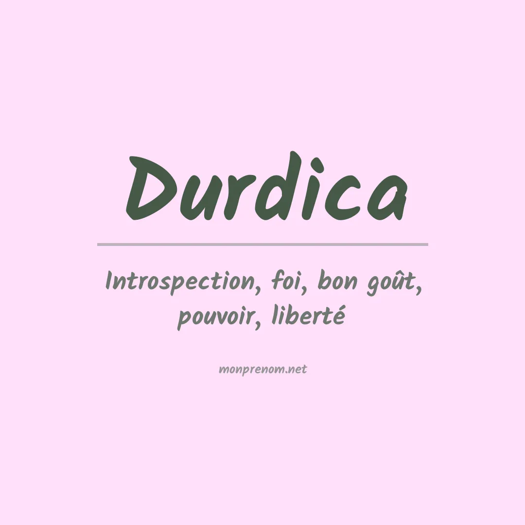 Signification du prénom Durdica