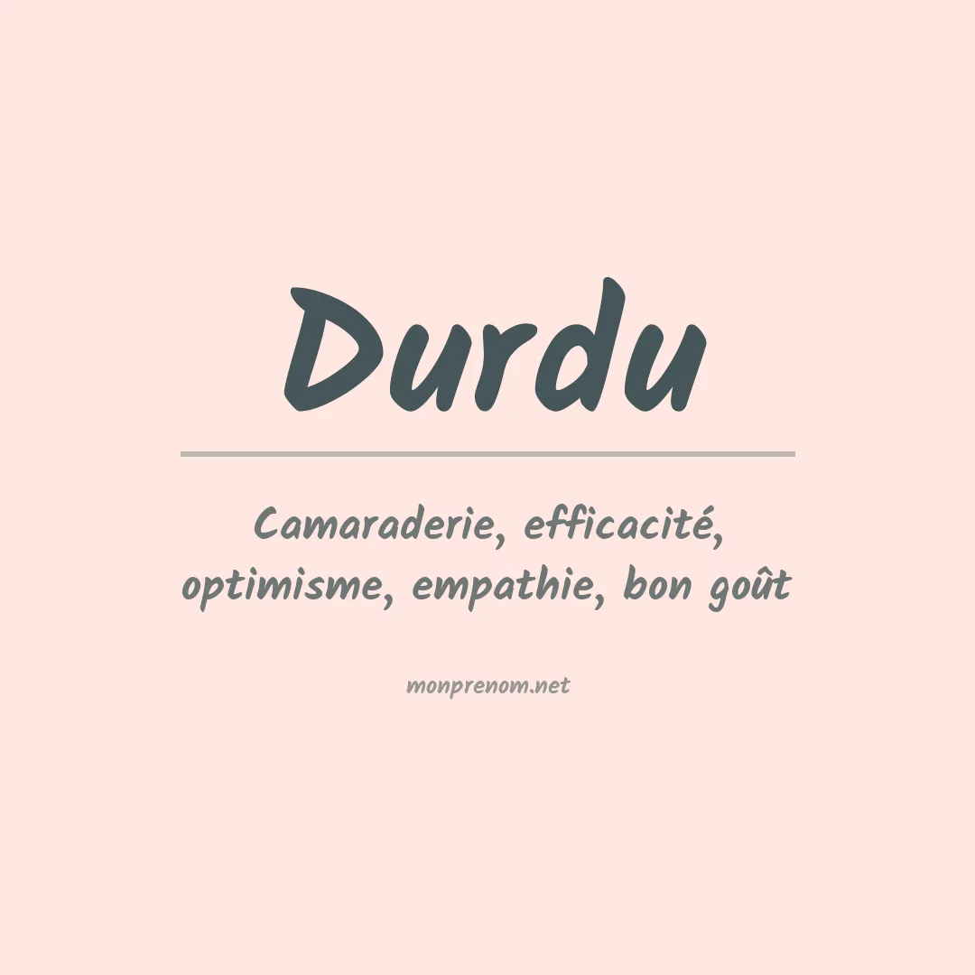 Prénom Durdu