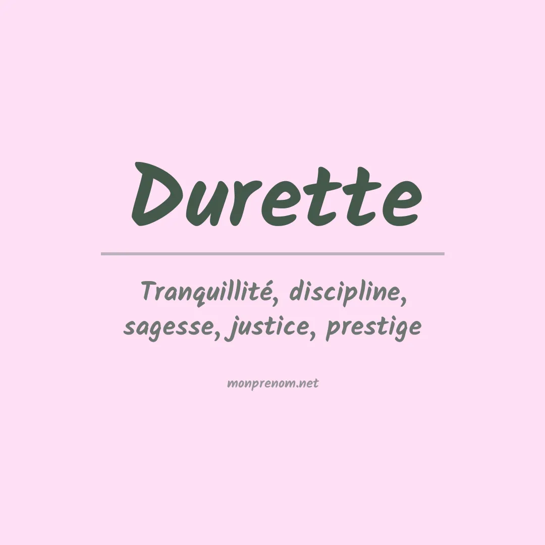 Prénom Durette